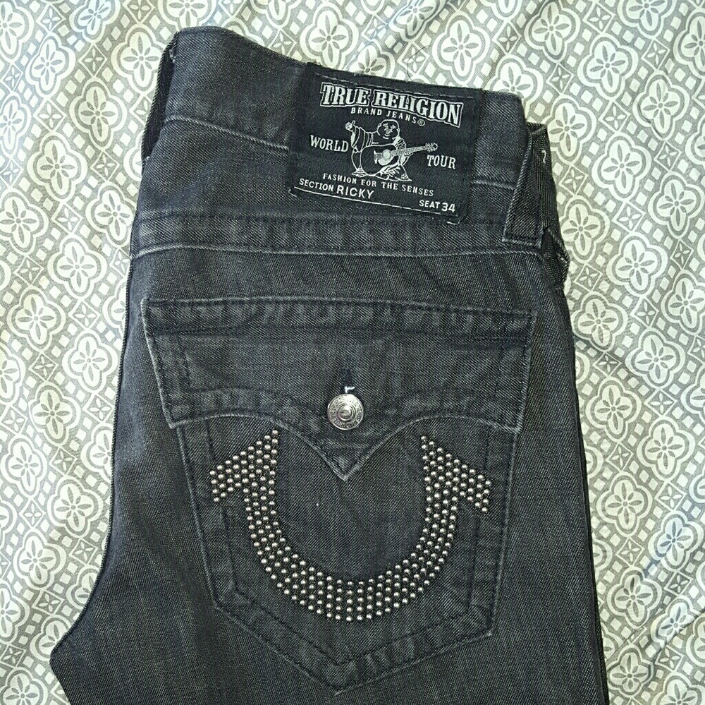 True Religion Black "Ricky" Jeans